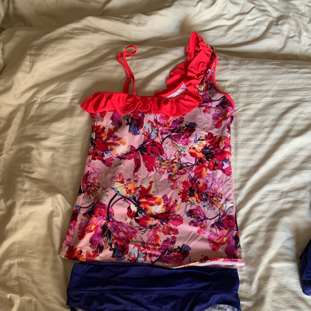 Lime Ricki Tankini Swim Top and Bottoms XL